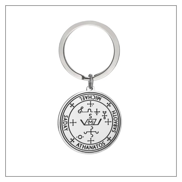 Arch Angel Michael Sigil Protection Keychain - Picture 4 of 4